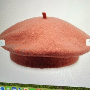 Wyeth pink wool beret